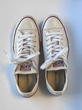 CONVERSE Chuck Taylor All Star Low Top Sneaker Classic White Canvas Men’s 9